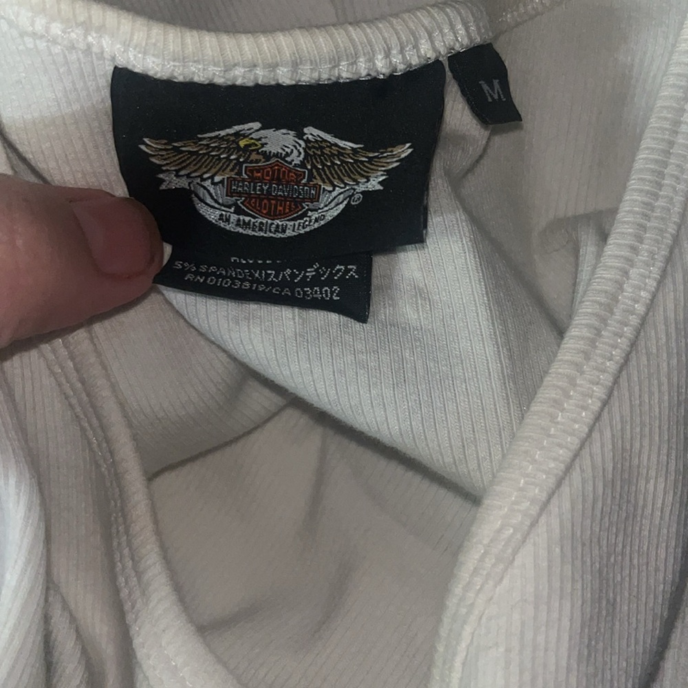 FLASH SALE!Harley Davidson 105th anniversary white tank top size medium - Picture 3 of 4